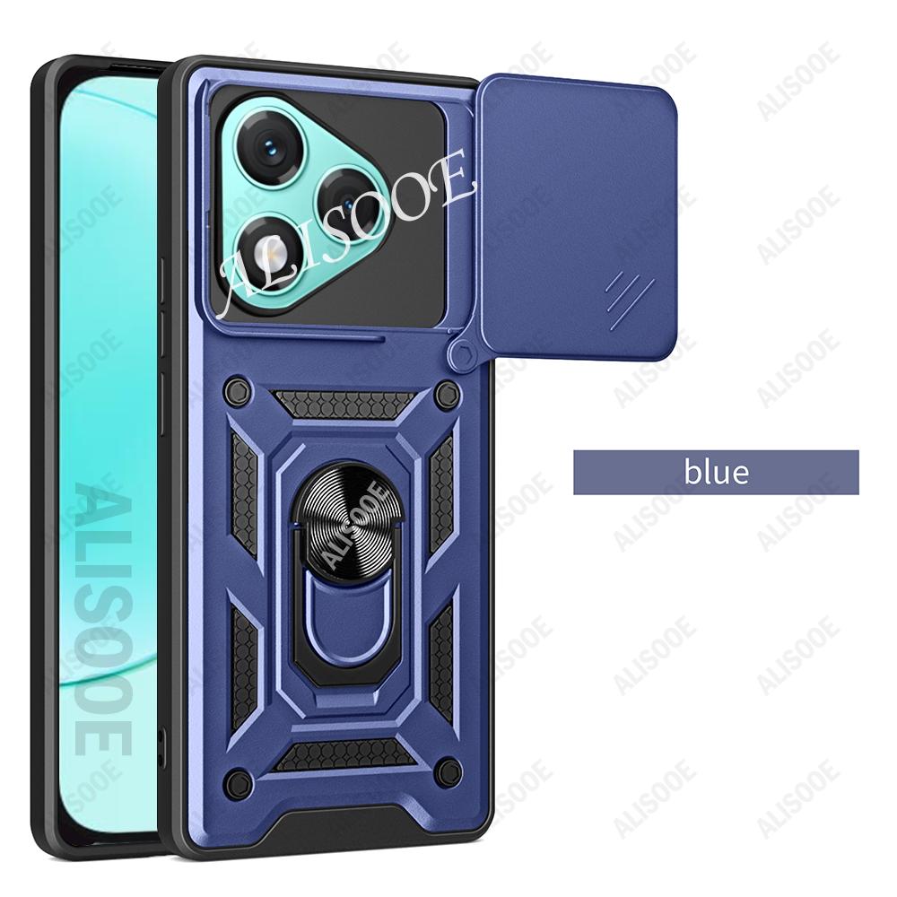 Funda for Honor 400 Lite 5G / Honor 400 Pro Global Case Slide Camera Ring Stand Holder Shockproof Cover for Honor 400 Lite Capa