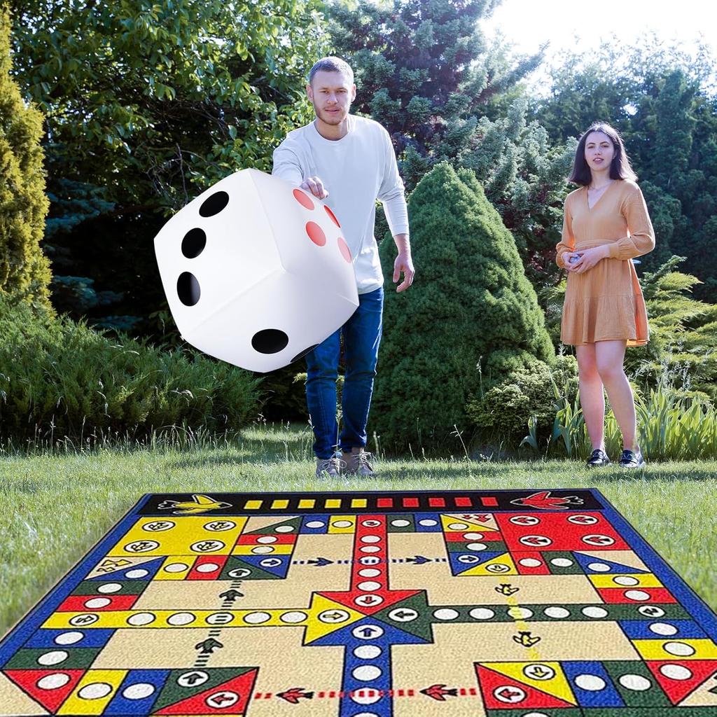 2 Stück aufblasbare Riesenwürfel, Brettspiel-Partydekoration für Indoor-Outdoor-Spiel, Strand, Pool, Rasenparty-Spiele, Weihnachtsgeschenk