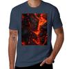 Lava Pattern Volcano Magma Tshirt Big Size Daily Wear Tshirt