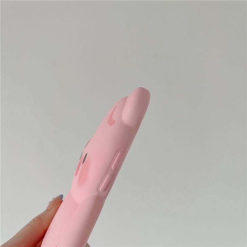 Cartoon Pink Pig Anti-Fall Phone Case for iPhone 14/13/12/11 Pro Max