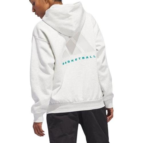 Adidas Basketball Hoodie Unisex Light Gray IZ4912