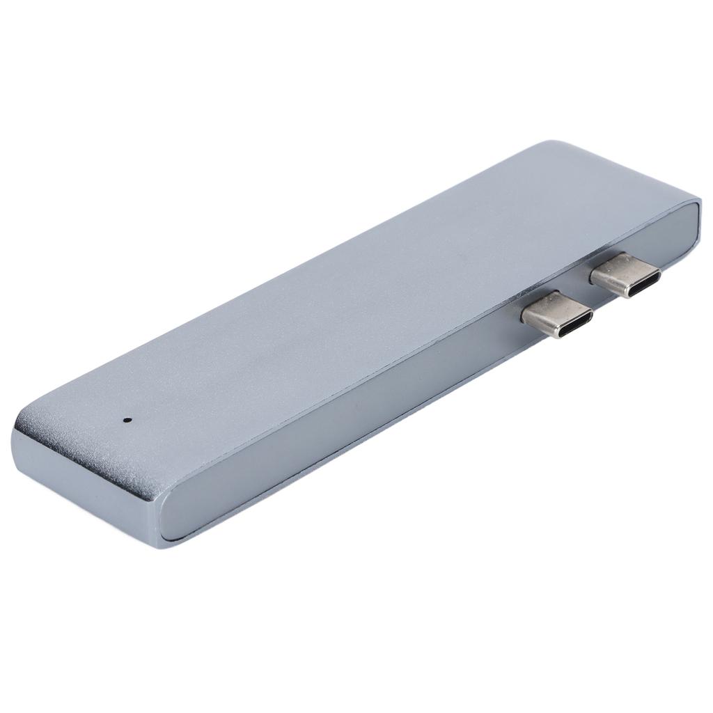 Stație de andocare 7 în 2 Mini USB 3.1 multiport argintiu, cu hub pentru Macbook
