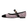 Fashion Women Ballet Flats Fall Low Heel Pumps Knitted Mary Jane Shoes New Design Rhinestone Buckle Flat Shoes Mary Jane Buckle Low-heel