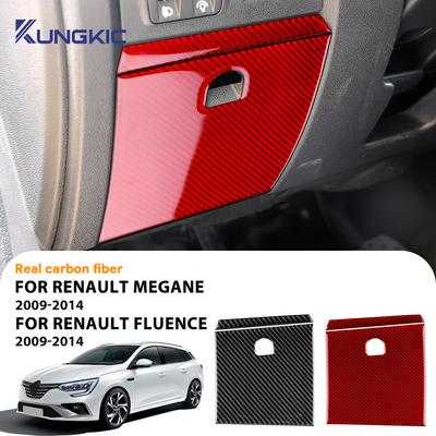 Real Soft Carbon Fiber For Renault Fluence 2009 2010 2011 2012 2013 2014 Renault Megane RS LHD Driver's Storage Box Panel Trim