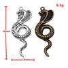 Cobra Snake Charms Antique Bronze Silver Pendants For DIY Bracelet Necklace Jewelry