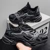 Trendy Black Gray Dad Shoes Men's  Platform Sneakers Breathable Lightweight Walking Shoes