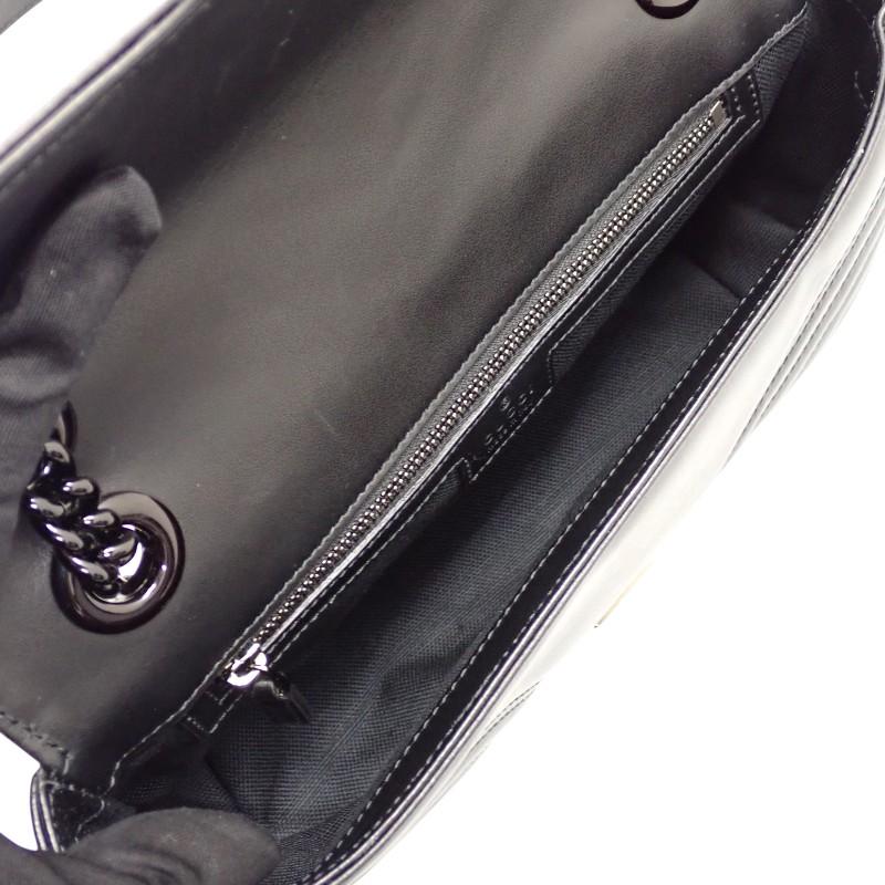 Gucci 443497 Shoulder Bag So Black Calfskin Women