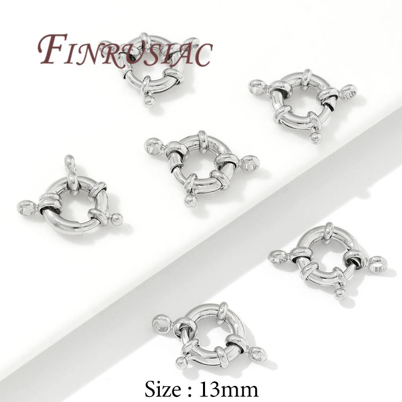 

18K Gold Plated Sailor Clasps,Round Spring Clasps For Jewelry,Connector For Bracelets Accessories,DIY Jewelry Making Supplies 1 piece
