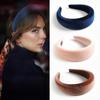 European and American Gold Velvet Thickened Black Sponge Headband for Women - Autumn/Winter