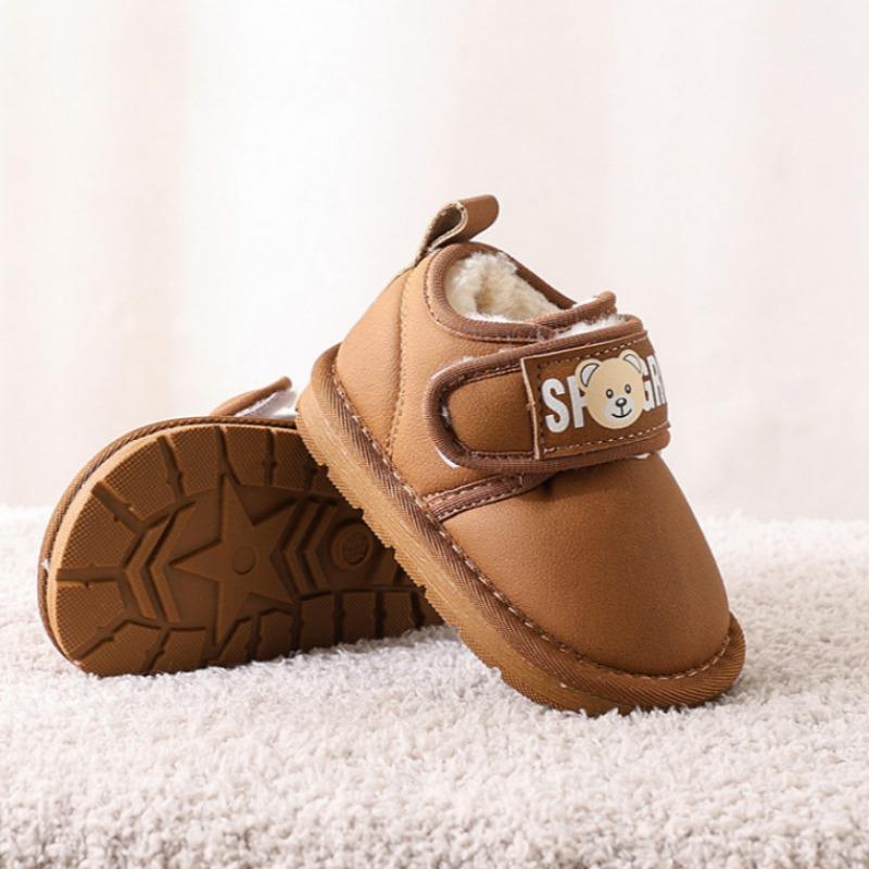 Kinder Niedliche Schneestiefel Jungen Plus Samt Große Baumwollschuhe Mädchen Warme Mode Baumwollstiefel