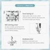 WOSTU 925 Sterling Silver I Love Shopping Charms Bag and Bowknot Beads Fit Original Bracelets Women DIY Jewelry