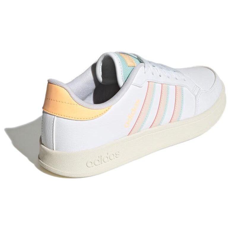 adidas Breaknet Casual Slip-Resistant Durable Low-Top Skate Shoes Women Sneakers White Pink IG6541