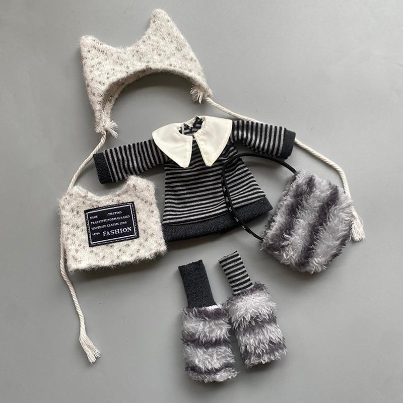 For 30Cm Doll Clothes Suit Cute Winter Outfit 1/6 Doll Accessories Dress Up Toy Gift For Girls