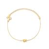Mini Cute 3D Initials Bubble Letter Chain Bracelet For Women New Gold Color Stainless Steel Waterproof Elegant Christmas Jewelry