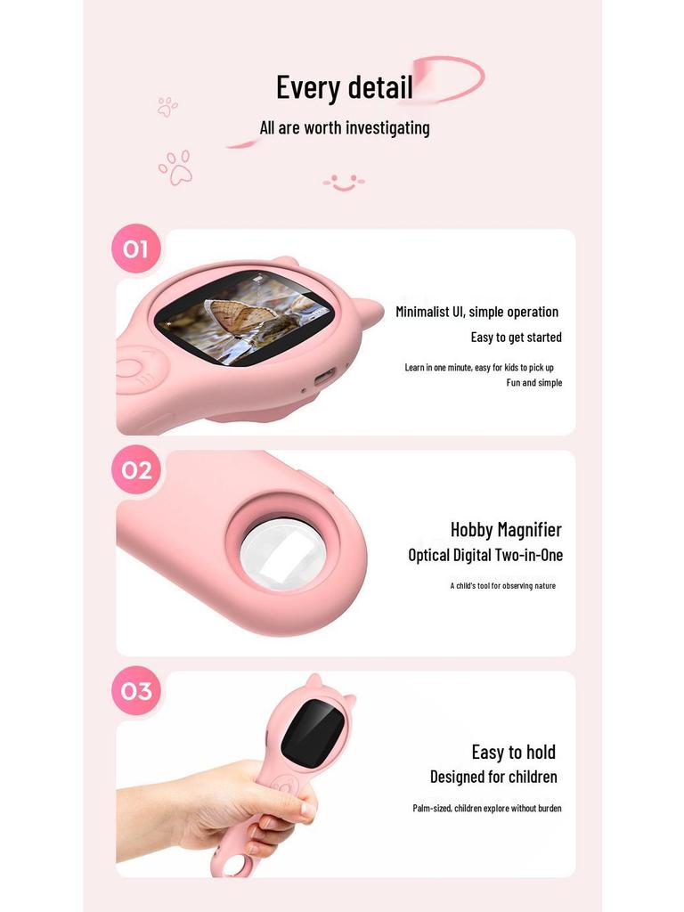 Children's Mini Handheld Electronic Microscope & Magnifier Educational Science Toy