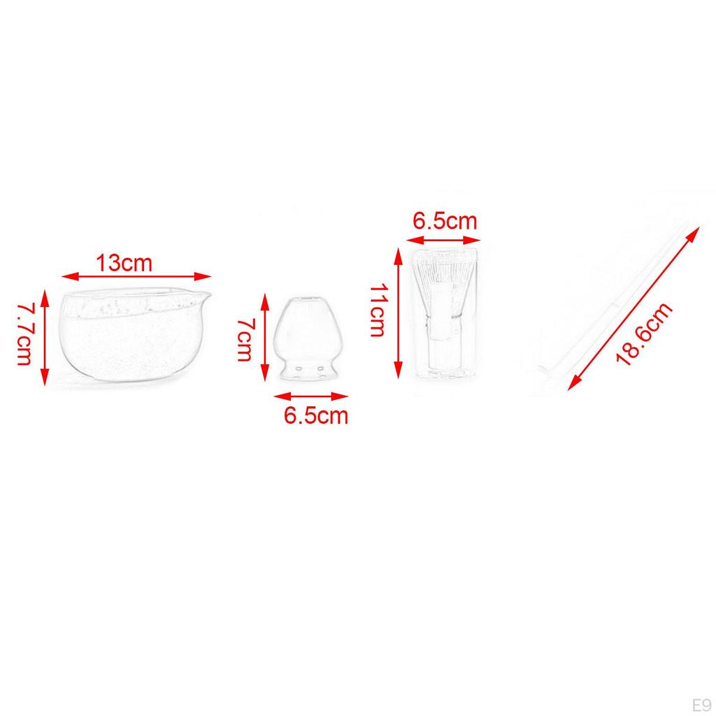 4 Pieces Japanese Matcha Set Ceramic Bowls Whisk Holder Ceremony Accessory for Bedroom