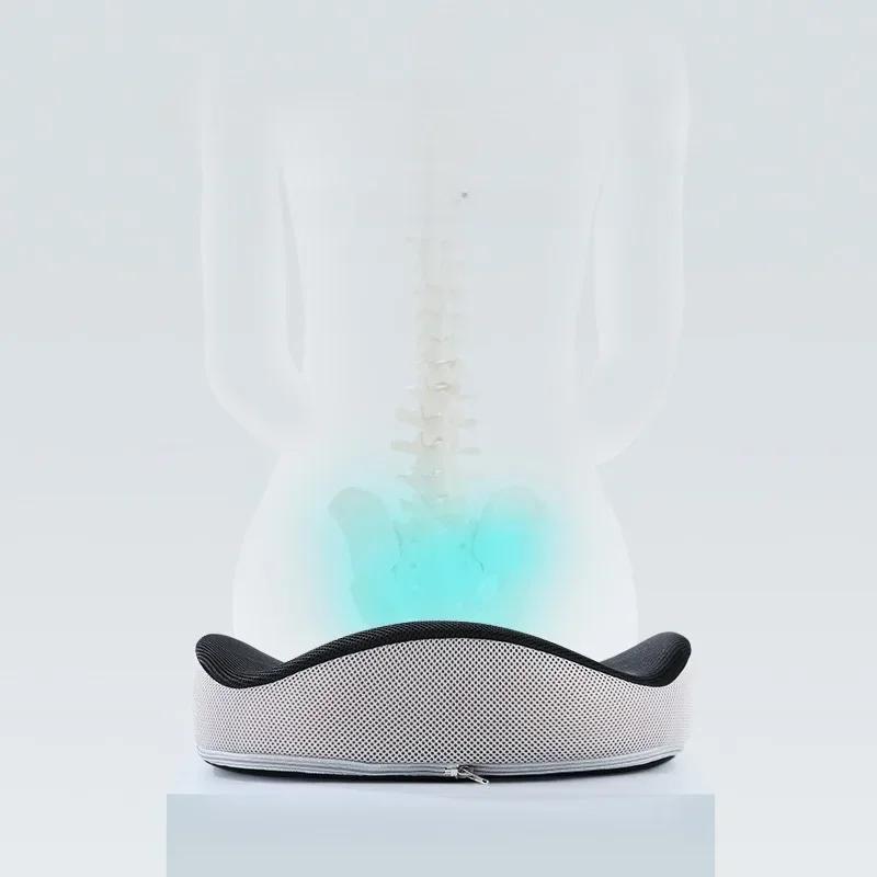 Memory Foam Seat Cushion Office Chair Pad with Removable Breathable Coccyx Support for Long Sitting & Desk Chair Seat Cushion