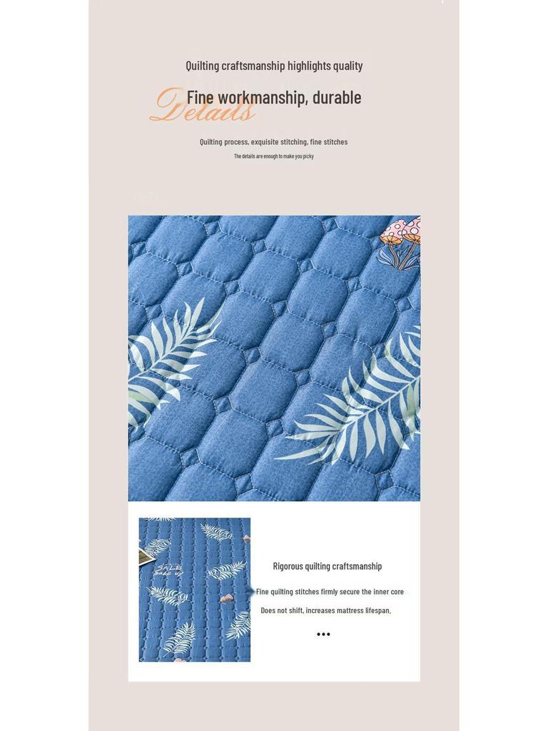 Dual-Season Mattress Pad with Rattan Base – Cooling, Summer/Winter Use for Single/Double Beds, Ideal for Dorms