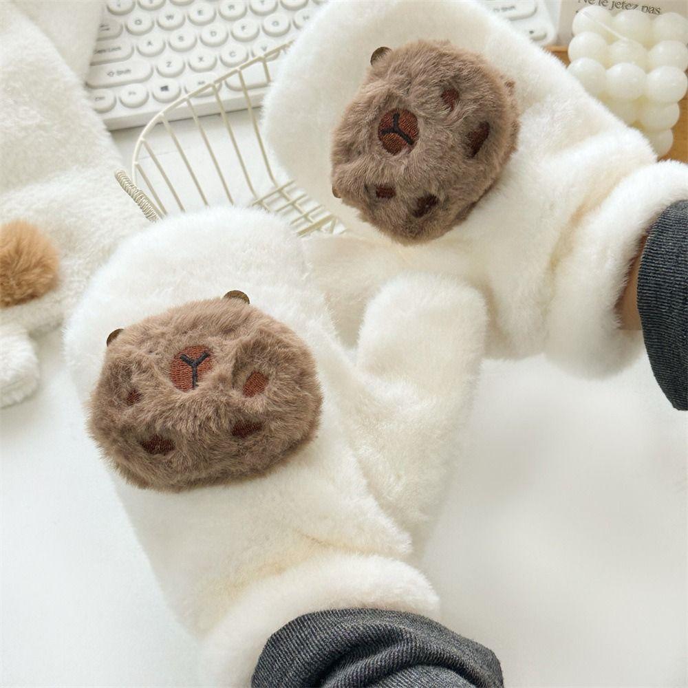 Capybara Neckerchief Wrap Cartoon Gloves Cute Neck Warmer  Winter