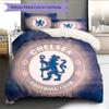 Chelsea FC Pattern Bedding Quilt Set  Home Decoration  Gift (1 * duvet cover + 2 * pillowcase  without core)
