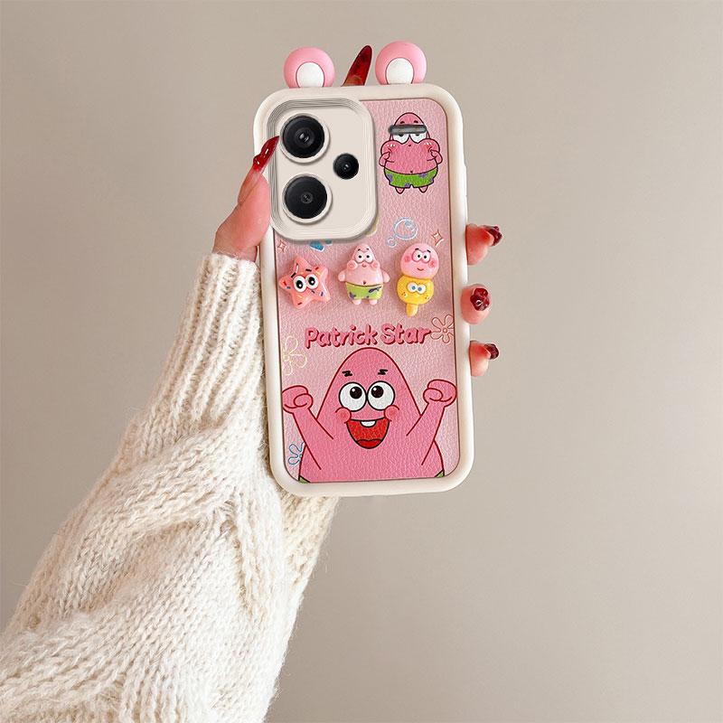 KEYSION Cute Ear 3D Cartoon Case for Redmi Note 13 Pro+ 5G with Bracelet Silicone Shockproof Phone Cover for Redmi Note 13 Pro+ 5G
