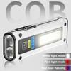Dual Light Source LED Flashlight USB Rechargeable Work Light Built-in Battery Portable LED Torch for Emergency Camping Household