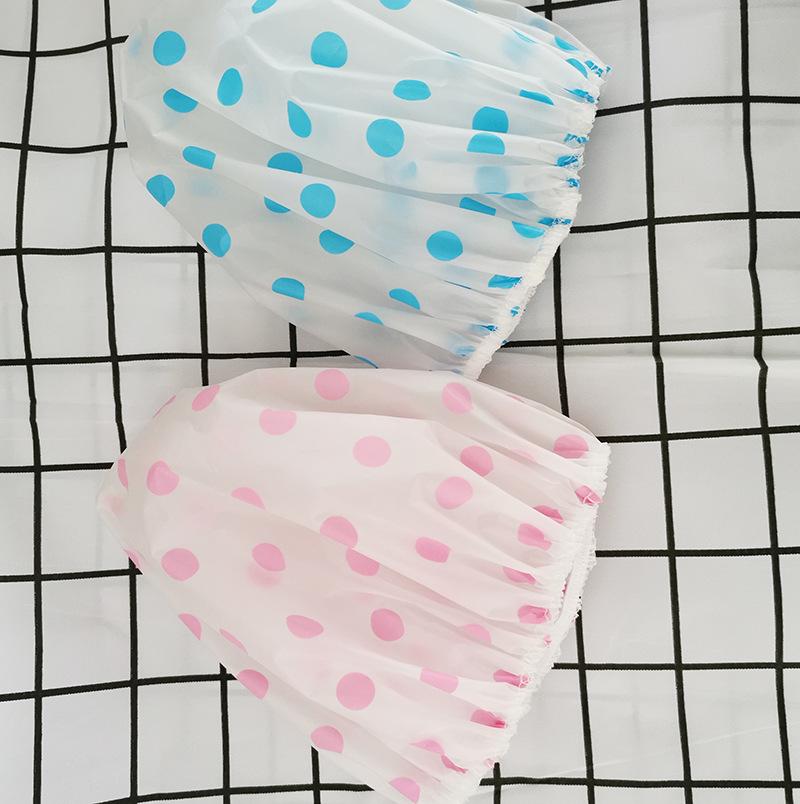 EVA Waterproof Disposable Shower Cap with Cartoon Print - Oil and Smoke Proof