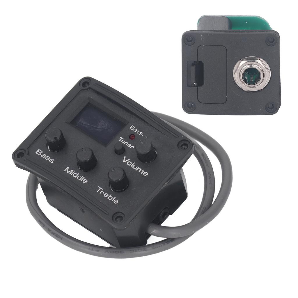 Ukulele Preamp Amplifier Equalizer LCD Screen 3 Band Ukelele Pickup Preamp Equalizer
