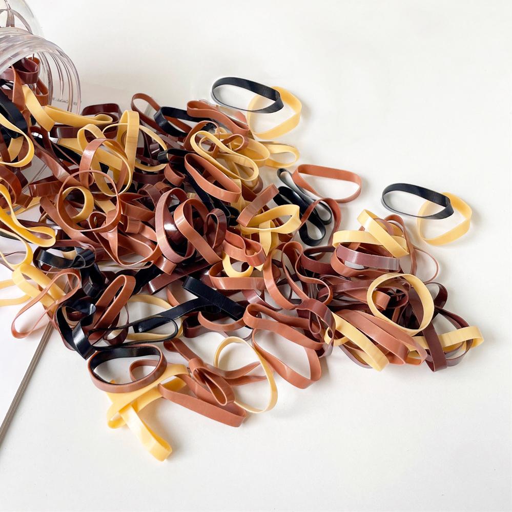 

500 шт. Девочки Разноцветные Утолщенные Одноразовые Резинки Резинки для Держателя Хвоста Эластичные Резинки для Волос Детские Аксессуары для Волос