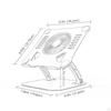 Laptop Holder with Cooling Fan Stand Portable USB Ergonomic Aluminium Alloy