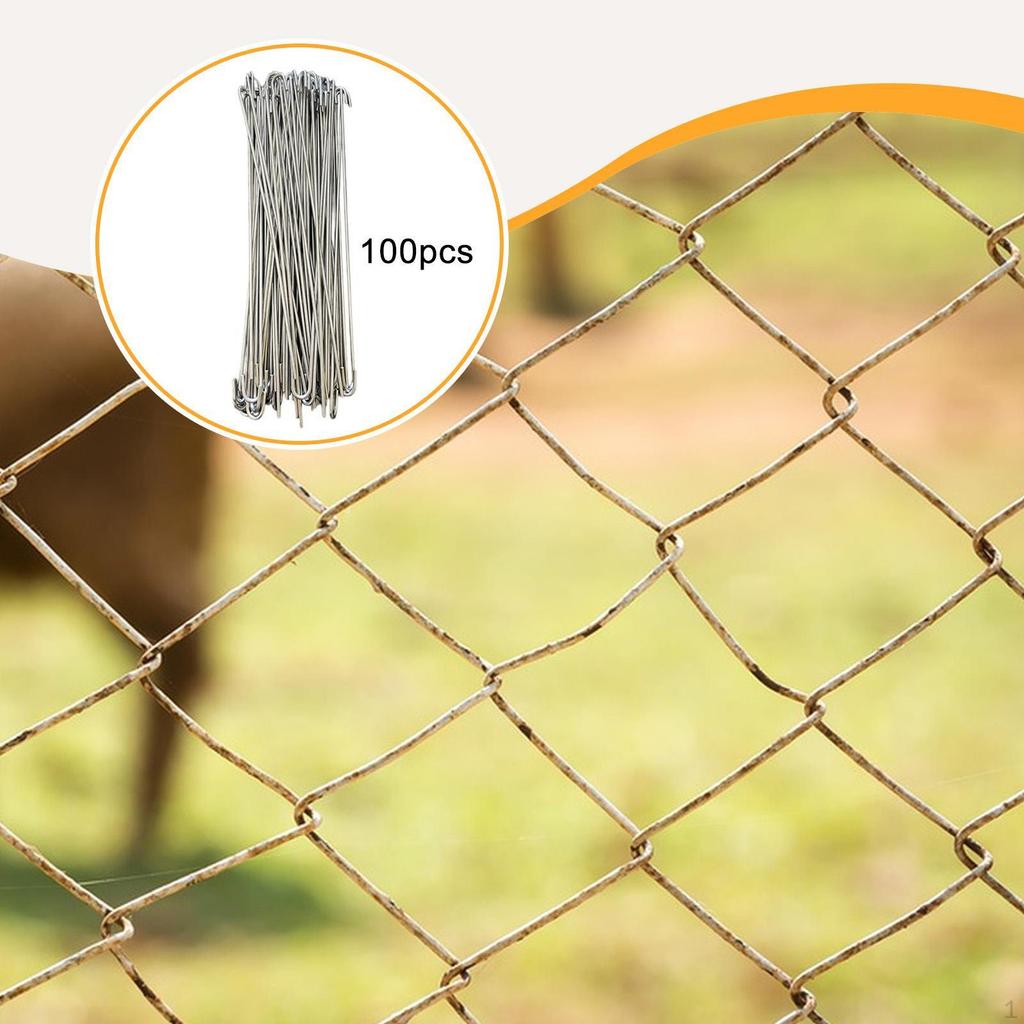 100 Chain Link Fence Ties for Securing Slats in Garden