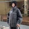 Glitter Patchwork Stand Collar Winter Coat Women European Style Warm Quilted Jacket Fashion Design