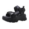 Platform sandals women's 2025 summer new Korean version Velcro fashion outer wear inner height increase muffin Roman shoes