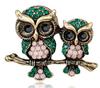 SKEDS Women Men Fashion Enamel Frog Owl Brooch Badges Crystal Animal Luxury Brooches For Women Accessories Clothing Coat Pins