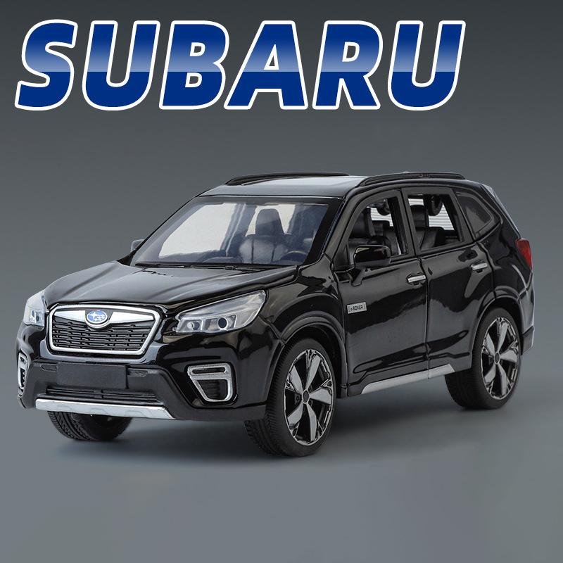 1/32 Subaru Forester SUV Alloy Off-Road Vehicle Miniature Scale Model Car Diecast Metal Sound and Light Collection Children Toy Gift