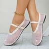 Fashion Weave Flats Women Mesh Sandals Sexy Fashion Casual Shoes 2025 Summer New Trends Shoes Soft Comfortable Casual Sandalias De Mujer