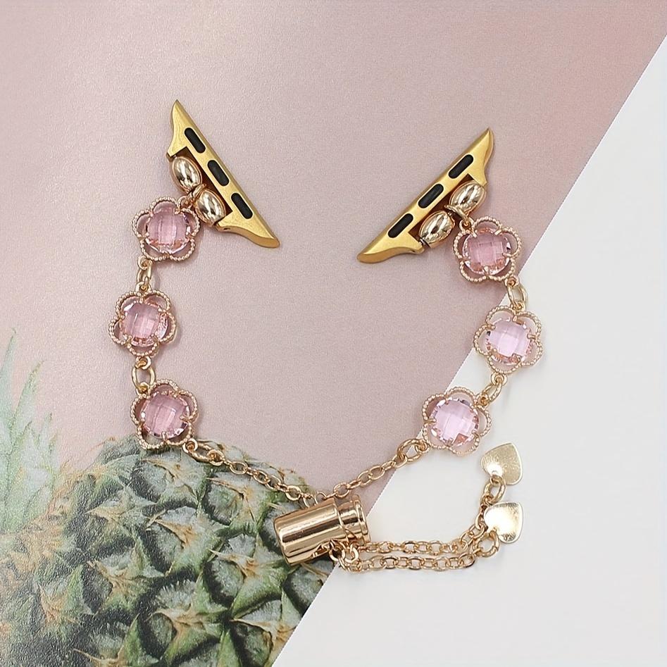 For Apple Iwatch, Fashion Multi Bead Wrap Five-leaf Grass Bracelet For Men And Women, 38/40/41mm 42/44/45/49MM Watch Strap