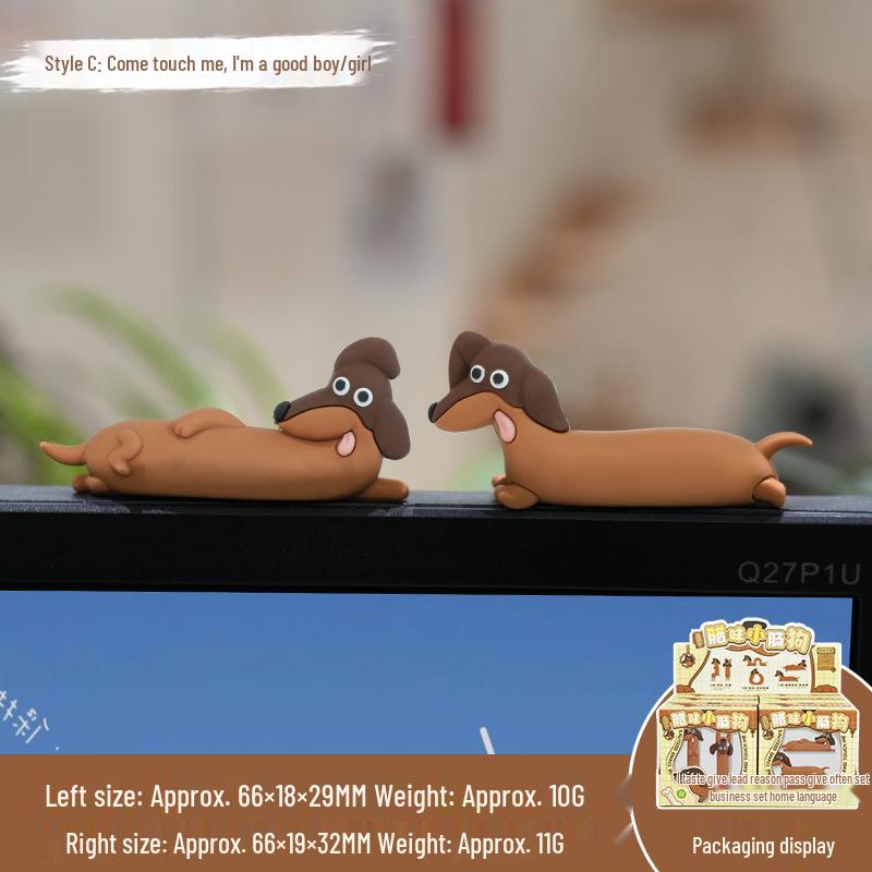 

Cured Meat Dog Ornament for Desk - Stress Relief and Emotional Stability As shown in picture