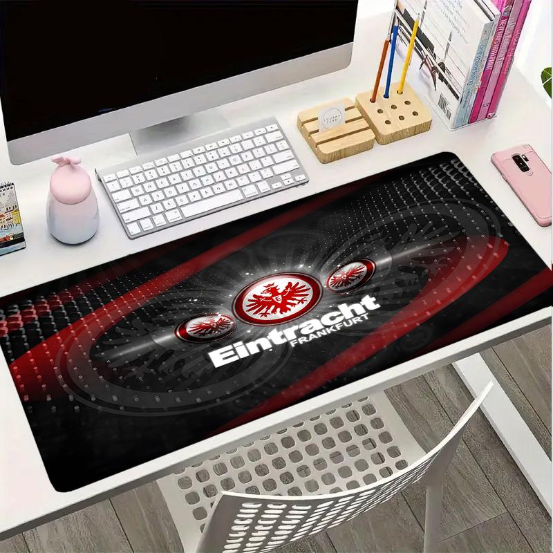 Flaming Heart Frankfurt Emblem Mouse Pad, Gaming Mouse Pad, Keyboard Pad, Desk Decor for Computer Notebook Fan Gift Birthday Gift