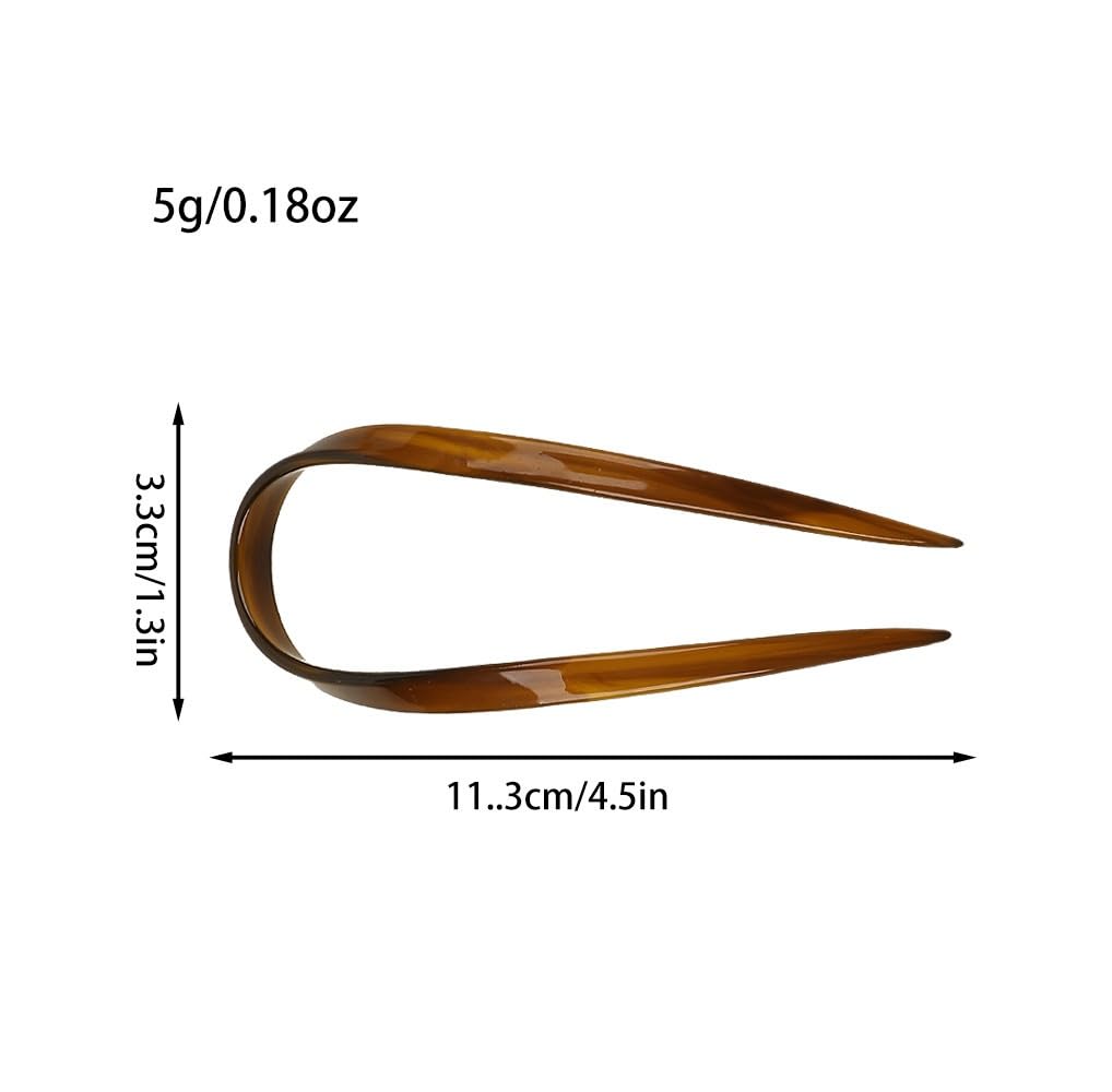 Set de 4 Kanzashi Kanzashi Păr Păr Piepteni de Păr Japonezi Ace de Păr în Formă de U, Piese, Ace în U, Plastic, Acetat, Strălucitor, Mare, Ornamente, Accesorii,