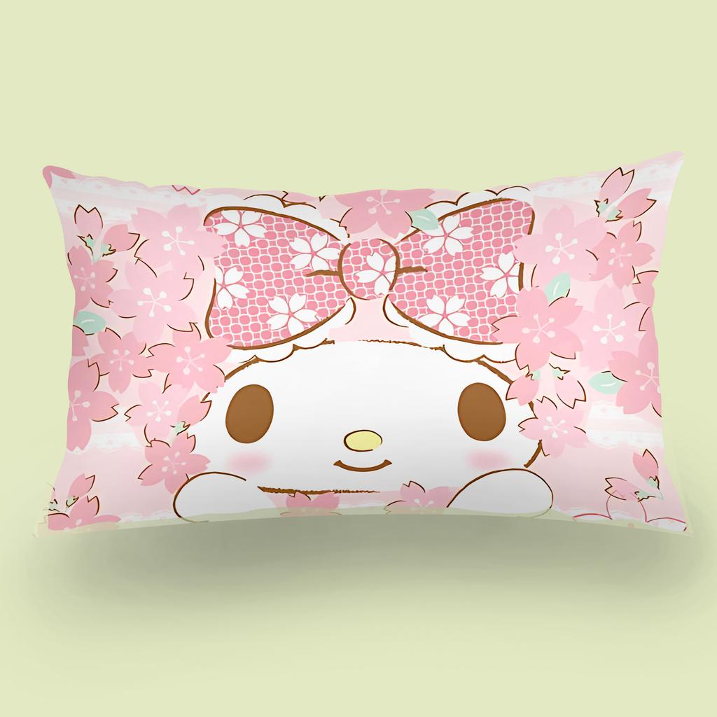 Cartoon My Melody Pillow Covers Cartoon Sofa Decorative Home Double-sided Printing Short Plush Cute Cushion Cover