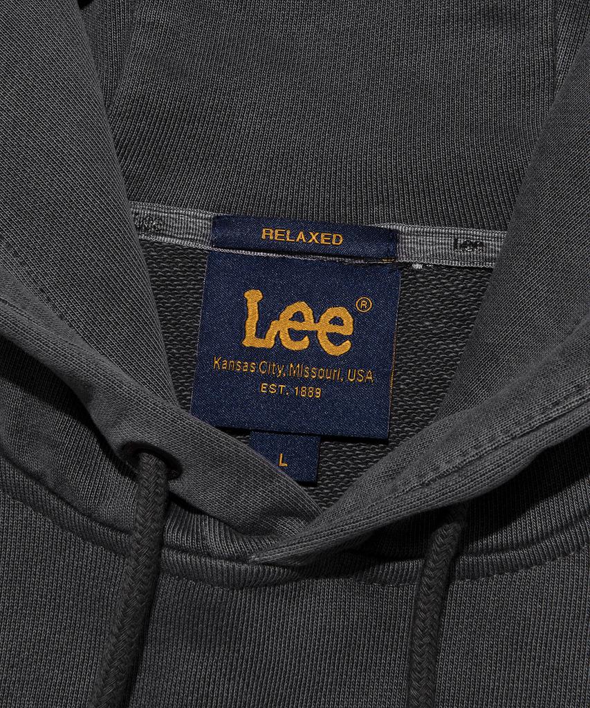 Dyed Label Hoodie Pigment Charcoal