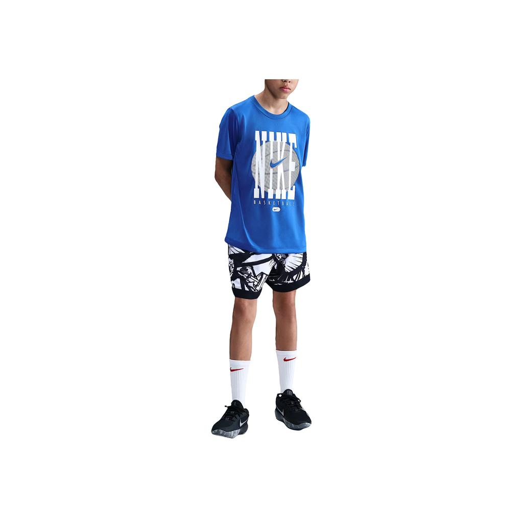 Nike Dri-Fit Court Basketball Quick-Dry Knit Loose Shorts Kids shorts Blue HV4154-010