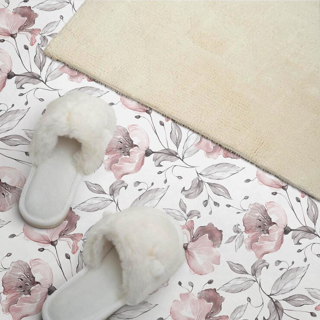 Azulejos de Vinilo Autoadhesivos con Impresión para Sala de Estar Patrón Floral Acuarela 10X40X20 Cm