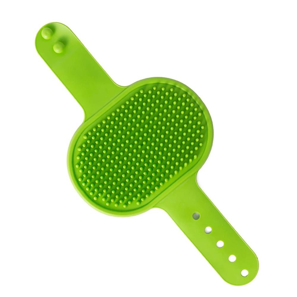 Rubber Self-Grooming Cat Scratcher - Wall & Table Leg Mountable, Flexible Bristles, Non-Electric Pet Massage & Fur Removal Tool