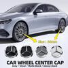 C200 E200 Für Mercedes Benz 4 Stück 60mm Auto-Radnabenkappe Emblem-Abzeichen für Mercedes Benz C180 E300 GLC W163 W166 W167 W204 W205 W2