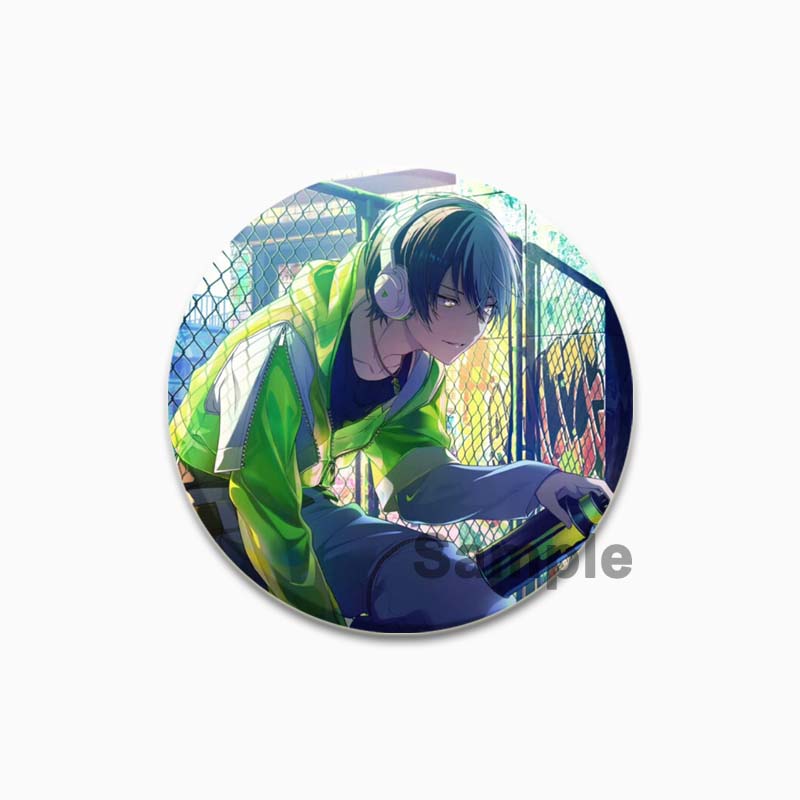 32/44/58 mm Project SEKAI Pin na batohy Kulaté plastové brože Kreativní kreslené postavičky odznak dárky