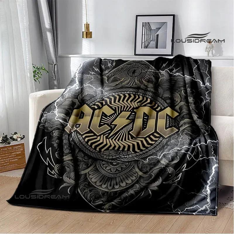 Rocková kapela AC/DC retro potištěná deka Flange hřejivá deka piknikové deky cubre cama throw deka podšívka do postele dárek k narozeninám