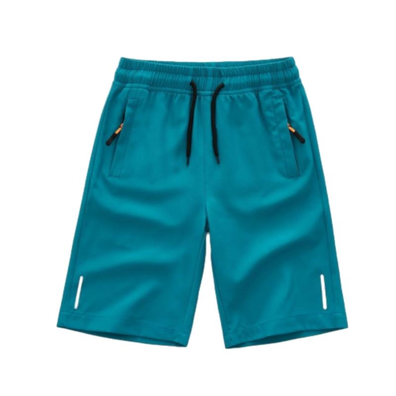 

Летние эластичные шорты Ice Silk для мальчиков, легкие спортивные повседневные шорты из полиэстера, разноцветная спортивная одежда для больших детей, быстросохнущая 140 темно-зеленого