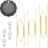 Decorative Plate Hangers for The Wall – 3 Sizes of 6/8/10 Inch Plate Hangers for Display with 4 Pack Wall Hooks, Invisible Wire Heavy Duty Plate
